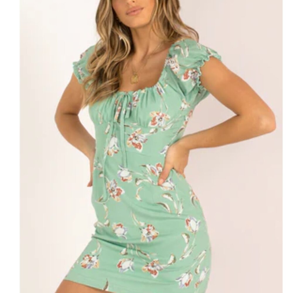 Green floral Rafi dress from Sundae Muse size 8